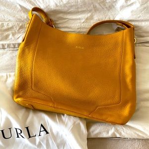 Furla mustard limited edition city bag